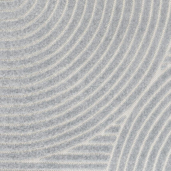HomeRoots 8' Coastal-Inspired Light Blue & Cream Striped Area Rug for Indoor/Outdoor Use - Durable & Stylish! 703716