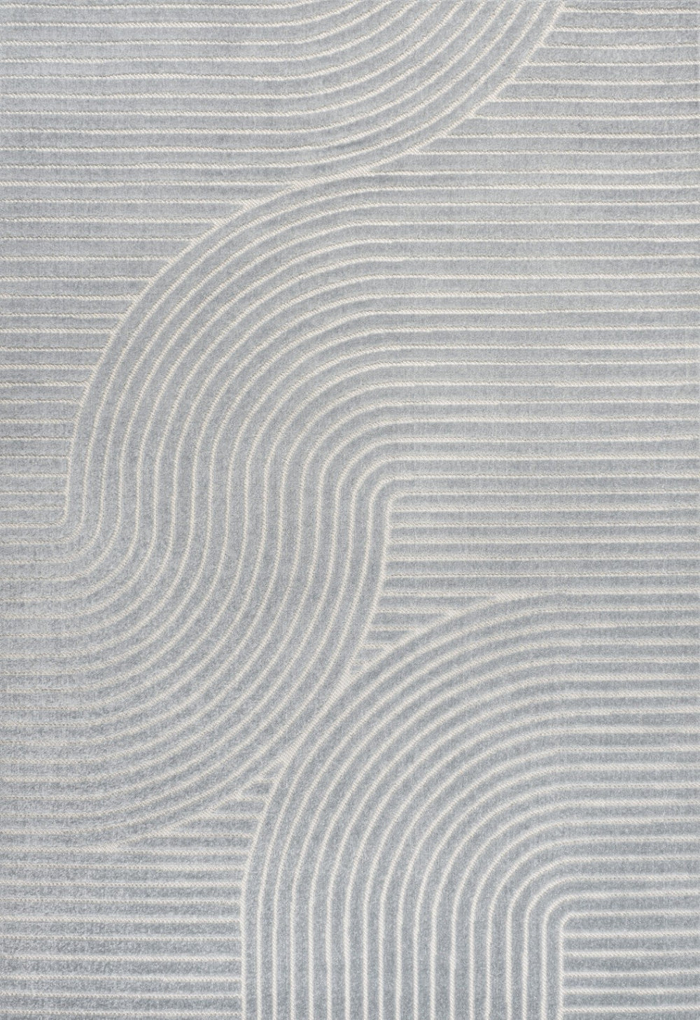 HomeRoots 8' Coastal-Inspired Light Blue & Cream Striped Area Rug for Indoor/Outdoor Use - Durable & Stylish! 703716