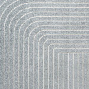 HomeRoots 8' Light Blue and Cream Striped Area Rug - Durable Indoor/Outdoor Design for Coastal Spaces, Easy Care 703719