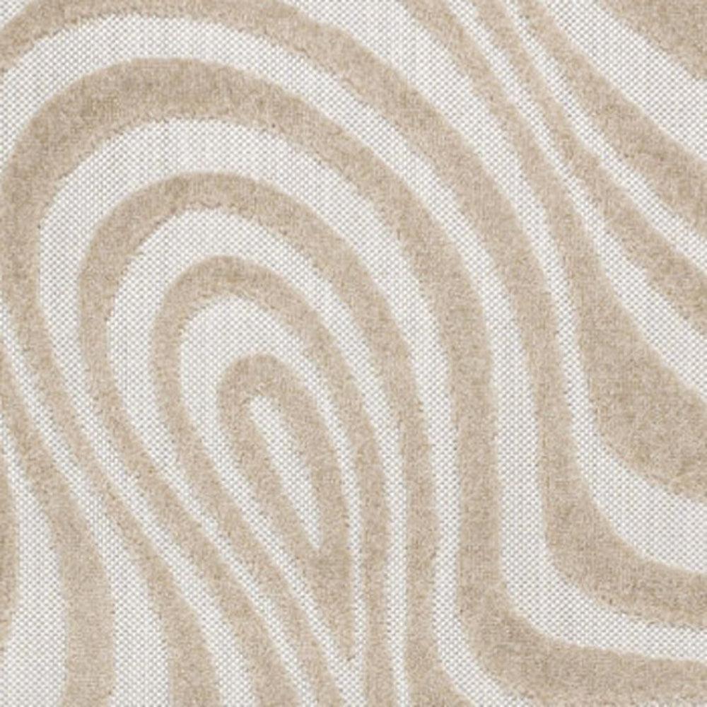HomeRoots 8' X 10' Beige and Cream Abstract Area Rug – Stylish Indoor/Outdoor Design for Any Space! 703720