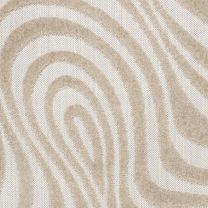 HomeRoots 8' X 10' Beige and Cream Abstract Area Rug – Stylish Indoor/Outdoor Design for Any Space! 703720