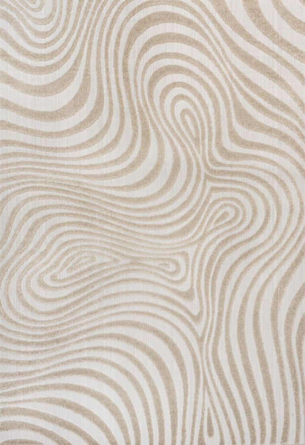 HomeRoots 8' X 10' Beige and Cream Abstract Area Rug – Stylish Indoor/Outdoor Design for Any Space! 703720