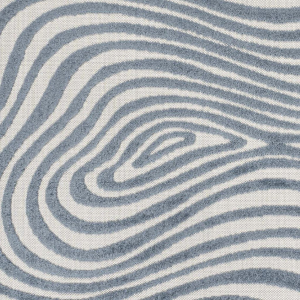 HomeRoots 8' X 10' Dark Blue and Cream Abstract Area Rug – Versatile Indoor/Outdoor Decor with Durable Design 703721