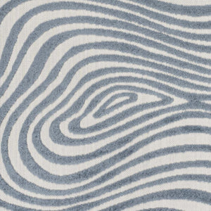 HomeRoots 8' X 10' Dark Blue and Cream Abstract Area Rug – Versatile Indoor/Outdoor Decor with Durable Design 703721