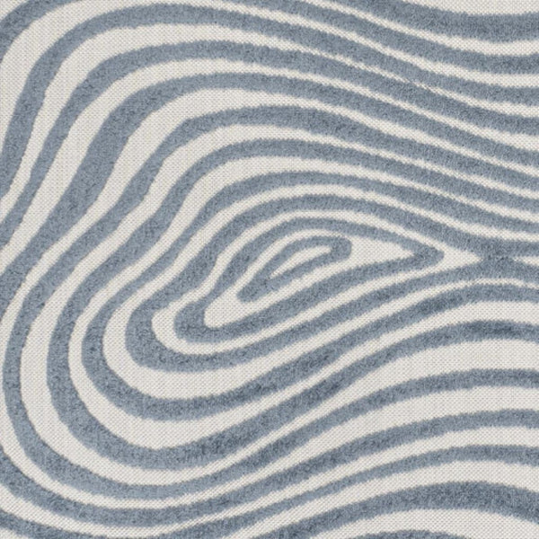 HomeRoots 8' X 10' Dark Blue and Cream Abstract Area Rug – Versatile Indoor/Outdoor Decor with Durable Design 703721