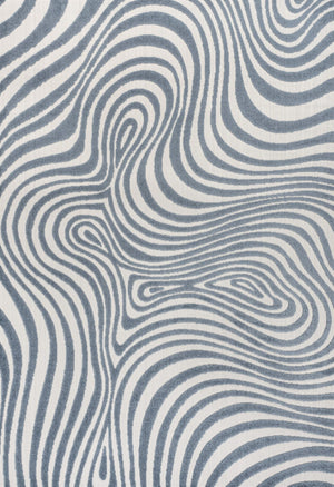 HomeRoots 8' X 10' Dark Blue and Cream Abstract Area Rug – Versatile Indoor/Outdoor Decor with Durable Design 703721