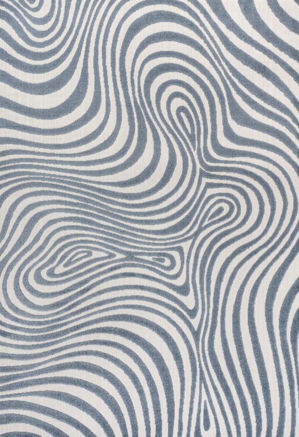 HomeRoots 8' X 10' Dark Blue and Cream Abstract Area Rug – Versatile Indoor/Outdoor Decor with Durable Design 703721