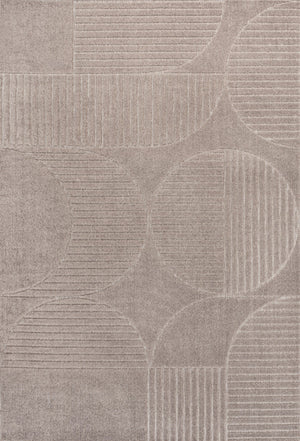HomeRoots 8' X 10' Stylish Taupe and Beige Striped Area Rug for Indoor and Outdoor Use – Durable, Low-Maintenance Design 703722