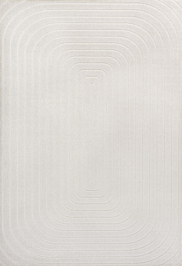 HomeRoots 8' X 10' Ivory Indoor Outdoor Area Rug - Elegant, Durable, Versatile Design for All Spaces & Styles 703725