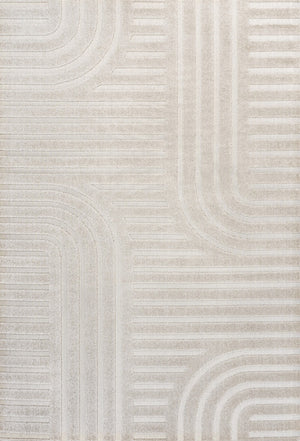 HomeRoots 8' X 10' Striped Indoor Outdoor Area Rug - Durable, Elegant Coastal Design for Any Space, Easy Care 703727