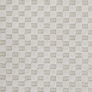 HomeRoots 8' X 10' Ivory and Cream Plaid Area Rug – Versatile Indoor/Outdoor Rug for Timeless Style and Comfort 703729