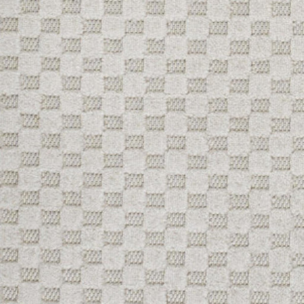 HomeRoots 8' X 10' Ivory and Cream Plaid Area Rug – Versatile Indoor/Outdoor Rug for Timeless Style and Comfort 703729