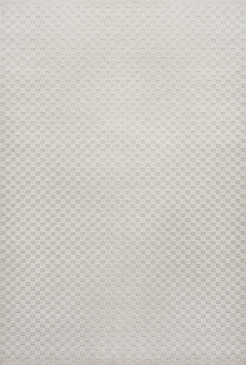 HomeRoots 8' X 10' Ivory and Cream Plaid Area Rug – Versatile Indoor/Outdoor Rug for Timeless Style and Comfort 703729