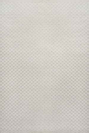 HomeRoots 8' X 10' Ivory and Cream Plaid Area Rug – Versatile Indoor/Outdoor Rug for Timeless Style and Comfort 703729