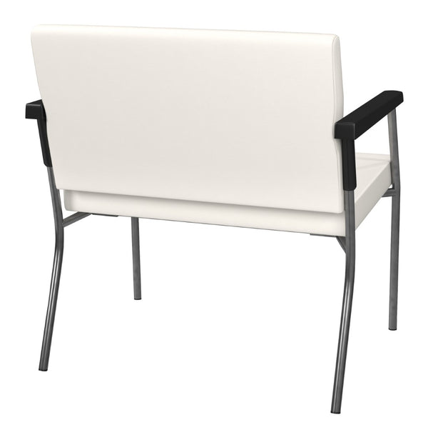 OSP Home Furnishings Bariatric Big and Tall Guest Chair with Reinforced Metal Frame for Waiting Rooms Snow BC9603-R101