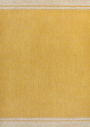 HomeRoots 8' X 10' Vibrant Yellow & Cream Area Rug – Stylish, Durable, Indoor/Outdoor Decor for Any Space 703795