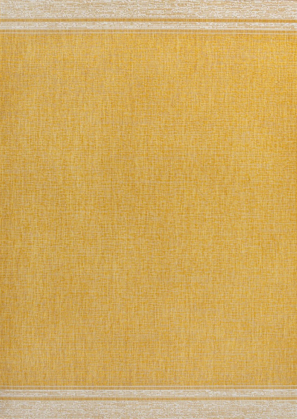HomeRoots 8' X 10' Vibrant Yellow & Cream Area Rug – Stylish, Durable, Indoor/Outdoor Decor for Any Space 703795