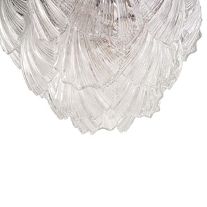 Chelsea House Shell Chandelier With Hand-Formed Glass Shades And Polished Nickel Finish, Sculptural Ambient Light 70382