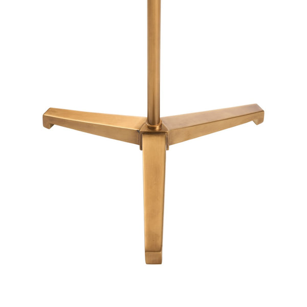 Chelsea House Blythwood Aged Brass Floor Lamp With Integrated 16" Clear Glass Table — Classic Designer Accent Light 70384