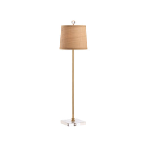 Chelsea House Ana Buffet Lamp Polished Brass With Clear Acrylic Base, Textured Shade For Soft Ambient Light 70387