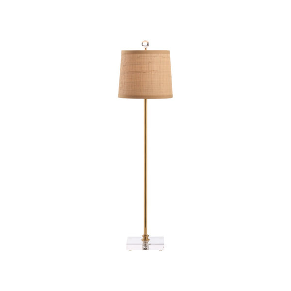 Chelsea House Ana Buffet Lamp Polished Brass With Clear Acrylic Base, Textured Shade For Soft Ambient Light 70387