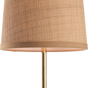 Chelsea House Ana Buffet Lamp Polished Brass With Clear Acrylic Base, Textured Shade For Soft Ambient Light 70387