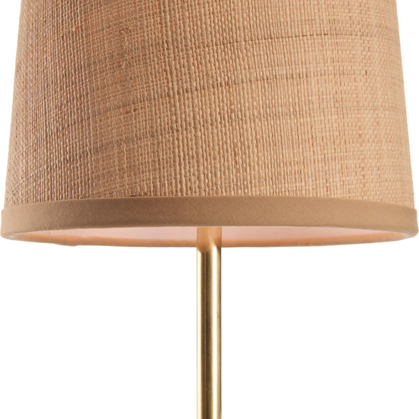 Chelsea House Ana Buffet Lamp Polished Brass With Clear Acrylic Base, Textured Shade For Soft Ambient Light 70387