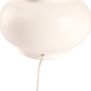 Chelsea House Roberta Sculptural Table Lamp — White High-Gloss Ceramic, 27" Ambient Glow For Modern & Classic Rooms 70393