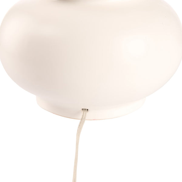 Chelsea House Roberta Sculptural Table Lamp — White High-Gloss Ceramic, 27" Ambient Glow For Modern & Classic Rooms 70393