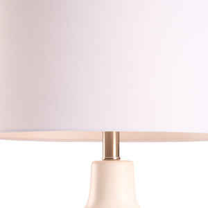 Chelsea House Roberta Sculptural Table Lamp — White High-Gloss Ceramic, 27" Ambient Glow For Modern & Classic Rooms 70393