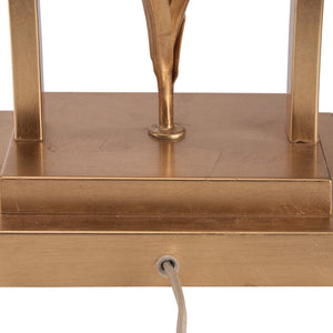 Chelsea House Cain Porcelain Orchid Lamp By Bill Cain — Antique Gold Leaf Accent, Matte White Glaze, Statement Light 70396