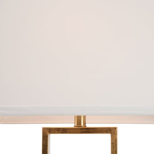 Chelsea House Cain Porcelain Orchid Lamp By Bill Cain — Antique Gold Leaf Accent, Matte White Glaze, Statement Light 70396