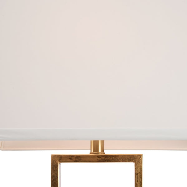 Chelsea House Cain Porcelain Orchid Lamp By Bill Cain — Antique Gold Leaf Accent, Matte White Glaze, Statement Light 70396