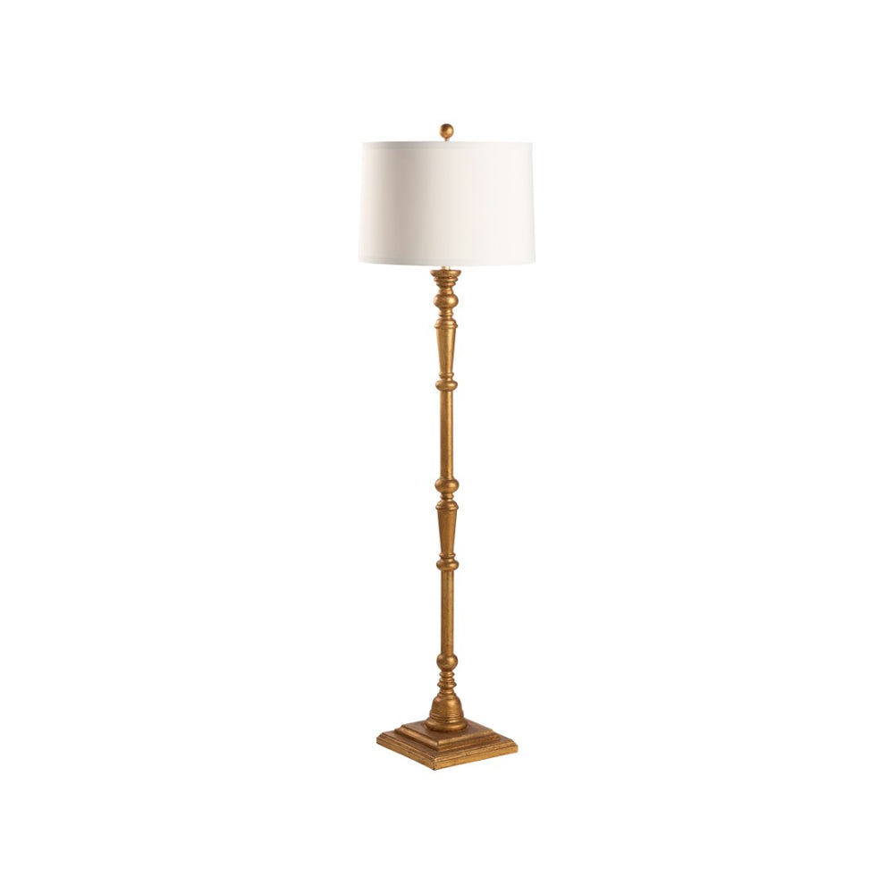 Chelsea House Beatrice Aged Gold Floor Lamp — 65" Tall Vintage-Inspired Ambient Lighting With Slim, Sturdy Base 70399