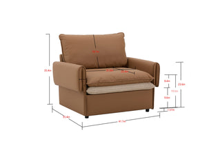 English Elm Modern Oversized Armchair - Stylish Accent Chair With Dual-Sided Upholstery For Versatile Comfort W2997P294043