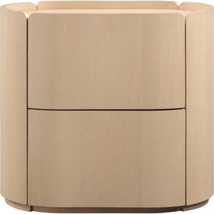 Meridian Furniture Everett Oak Veneer Nightstand with Raised Edge for Modern Bedroom Storage and Style Natural 703Natural-NS