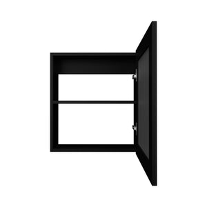 English Elm Medicine Compact Wall Cabinet with Mirror Door, Engineered Wood Storage, Durable, Space-Saving Design Black 24.8 L x 20.08 W x 3.94 H B097P250879