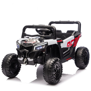 English Elm 12v Kids Electric Utv Ride on Toy with Parental Remote Swing Function and Shock Absorbers Black W1578P368160