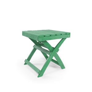 English Elm Seaview Recycled Hdpe Outdoor Folding Side Table Uv Resistant Patio Deck Use Green B2745P409726