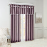 Madison Park Emilia Transitional Lightweight Faux Silk Valance With Beads MP41-4476 Purple