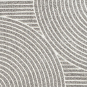 HomeRoots 12' X 18' Gray and Ivory Striped Area Rug - Durable, Stylish Indoor/Outdoor Solution for Any Space! 704016