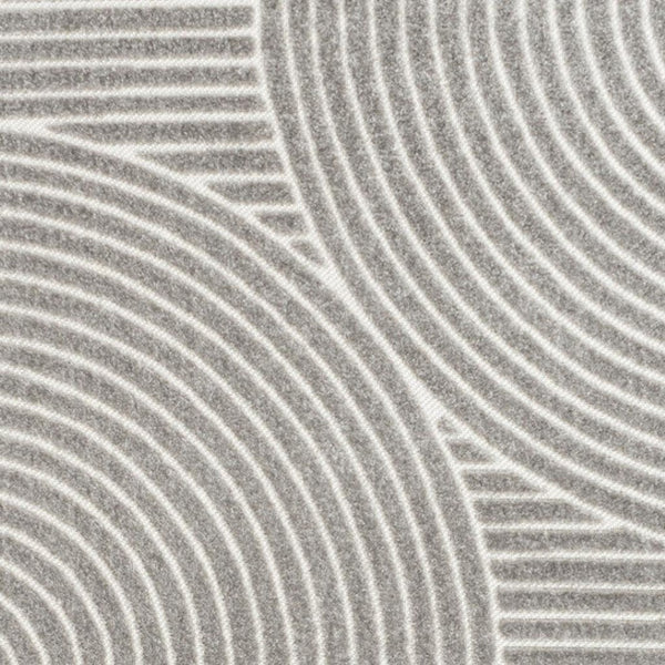 HomeRoots 12' X 18' Gray and Ivory Striped Area Rug - Durable, Stylish Indoor/Outdoor Solution for Any Space! 704016