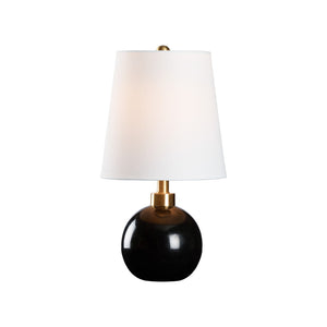 Chelsea House Orb Matte Black Lamp — Sculptural Orb Accent Light For Modern, Industrial & Minimalist Spaces, 15" H 70403