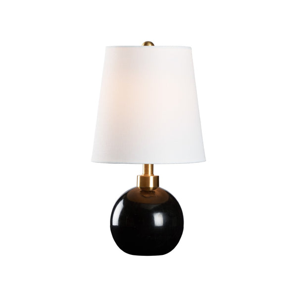 Chelsea House Orb Matte Black Lamp — Sculptural Orb Accent Light For Modern, Industrial & Minimalist Spaces, 15" H 70403