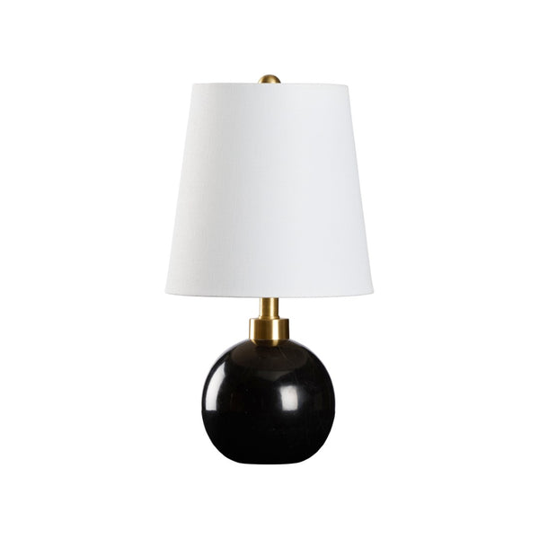Chelsea House Orb Matte Black Lamp — Sculptural Orb Accent Light For Modern, Industrial & Minimalist Spaces, 15" H 70403