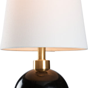 Chelsea House Orb Matte Black Lamp — Sculptural Orb Accent Light For Modern, Industrial & Minimalist Spaces, 15" H 70403