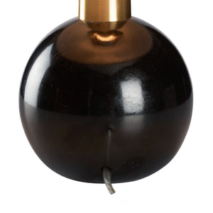 Chelsea House Orb Matte Black Lamp — Sculptural Orb Accent Light For Modern, Industrial & Minimalist Spaces, 15" H 70403