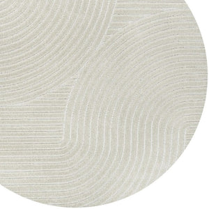 HomeRoots 6' Ivory and Cream Striped Area Rug – Versatile Indoor/Outdoor Design, Durable & Low-Maintenance Charm 704038