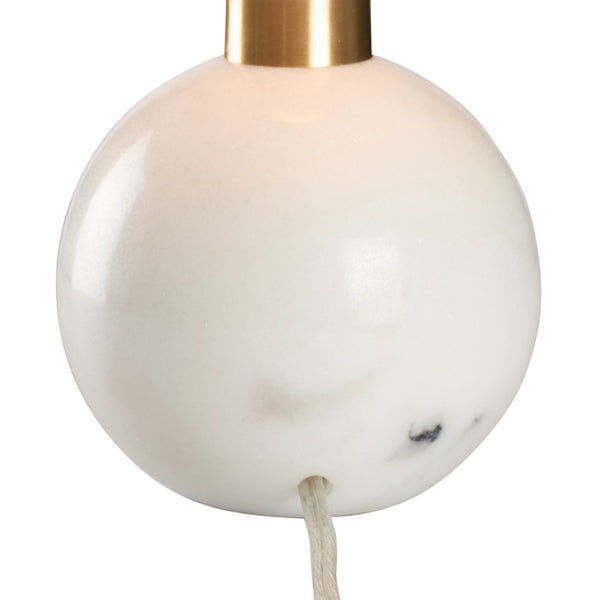 Chelsea House Orb Sculptural Matte White Table Lamp With Vertical Orb Accents, Compact Ambient Light For Modern Spaces 70404