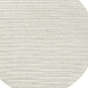 HomeRoots 6' Ivory and Cream Round Striped Area Rug - Versatile Indoor/Outdoor Design for All Spaces 704072